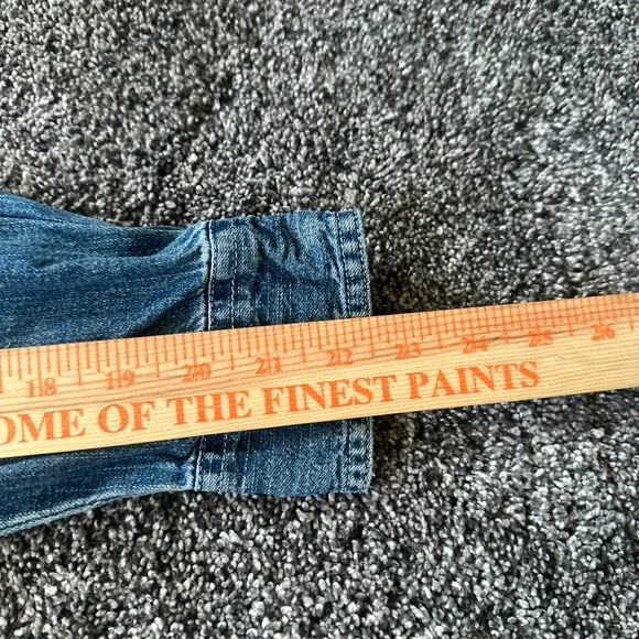 Vintage Gap Shirt Mens Large Blue Denim Button‎ Down Grunge Casual 90s Y2K - Picture 12 of 14